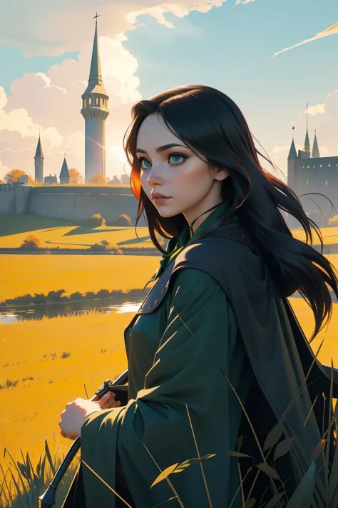 1girl, (designed by Anka Zhuravleva:0.8) , dramatic Dota style of a crowded reeds and grass, Horror, Intuitive Awful ([Ragdoll Cat:Voldemort:3]:1.3) , Regal city in background, at Midday, shallow depth of field, Relaxed, Grimdark, Sun Rays, 800mm lens, Vibrant Color, symbolism, vibrant, 4K, extremely hyper aesthetic, DOTA