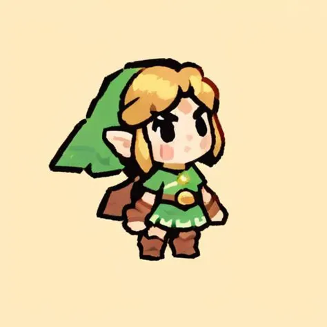 Ganzkörper,\(qline\),chibi,Zelda II: das Abenteuer von Link,