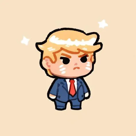 <lora:qlieexl:1>,full body,\(qline\),chibi,trump,