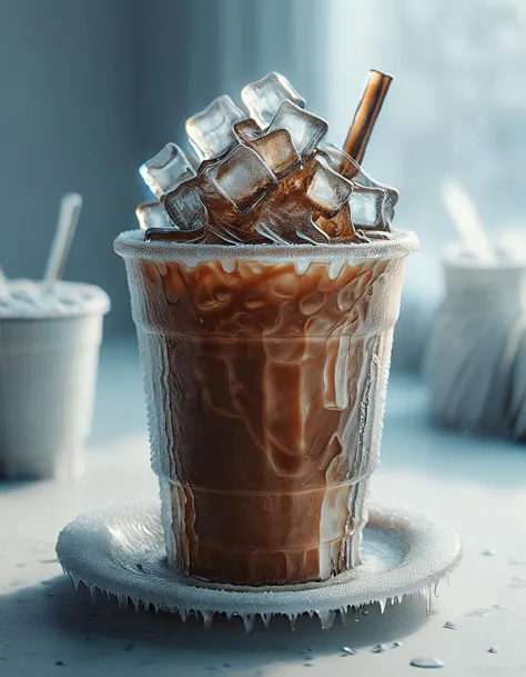 made of ais-icebaby hot cofee