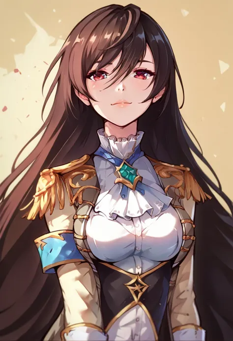 a woman with long hair and a sword in her hand