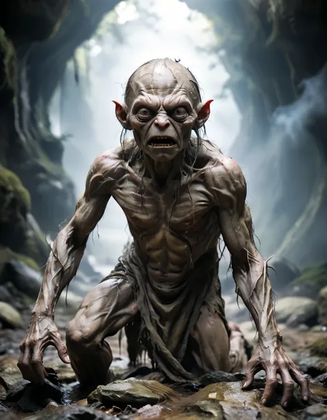 Gollum Like The Film Lord Of The Rings With Big Mouth - SeaArt Al ...