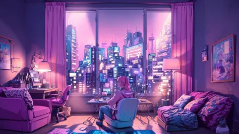 Pink Anime Chill Lofi chill_Sora