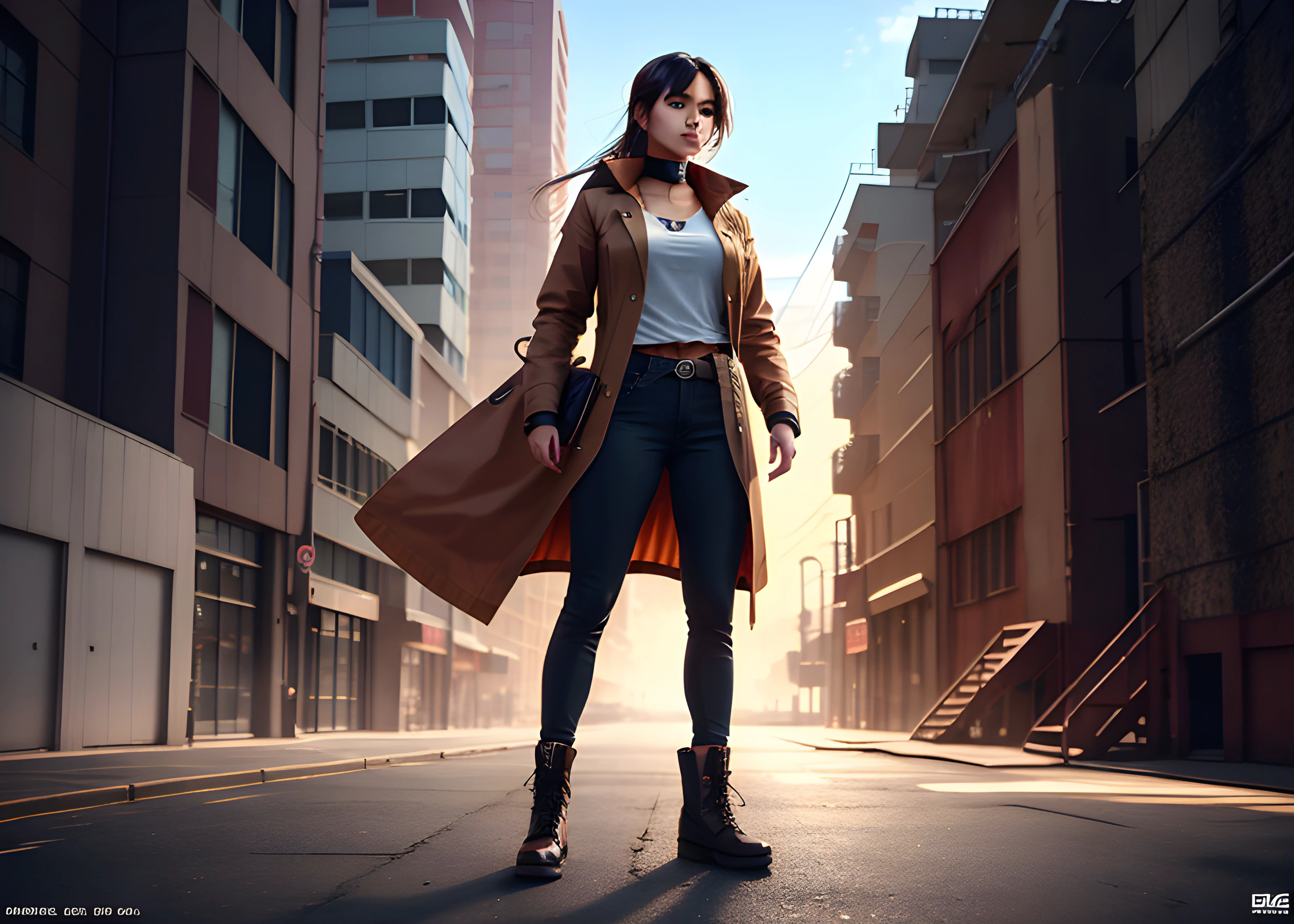 dramatic, gritty, intense:1.4),(masterpiece,top quality,best quality,official art,beautiful and aesthetic:1.2), 1girl,newspaper background,full body,(blunt bangs:1.2)(transparent pantyhose:1.3) SteamPunk, A shot with tension(sky glows red,Visual impact,giving the poster a dynamic and visually striking appearance:1.2),Chinese Zen style,impactful picture,