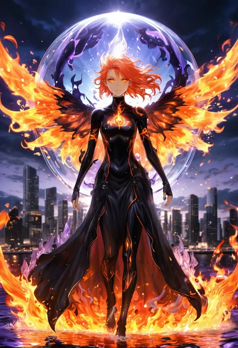 imagine, dream of, anime key visual, (female fire elemental, slender woman, ember glowing eyes, flame hair with white highlights, fire seraph, flame wings, fully clothed, vanta black magma dress, lavender, orange, bright red, within a glass dome city on the ocean floor, balanced, harmonious, masterful, artistic:1.3) Paramedic, crowded space, Bathed in shadows, anime key visual, (female fire elemental, slender woman, ember glowing eyes, flame hair with white highlights, fire seraph, flame wings, fully clothed, vanta black magma dress, lavender, orange, bright red, within a glass dome city on the ocean floor, balanced, harmonious, masterful, artistic:1.3) Paramedic, crowded space, Bathed in shadows