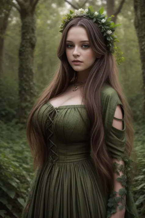 (close up headshot), Masterpiece, best quality, ((medieval)), (inside a flowering forest), moonlight, BREAK
((clothes made out of leaves)), flower crown, ((druid)), (fantasy), vines, flowers, ((wearing only leaves, vines, and flowers)), BREAK
colorful leaves and flowers growing from hair, dungeons and dragons, BREAK
long hair, (straight hair), pale skin, fair skin, white skin, large breasts, BREAK
<lyco:GoodHands-beta2:1.0> , <lora:PerfectFullBreasts-fCV3.5:1.0>, <lora:more_details:0.8> <lora:Carly:1>