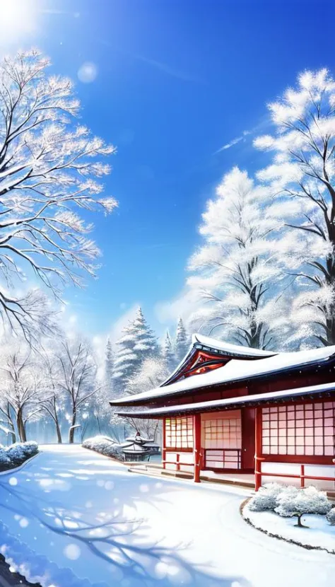 ((japanese school)), school, schoolyard, sharp, detailed, masterpiece, winter, snow, scenery, gakuen