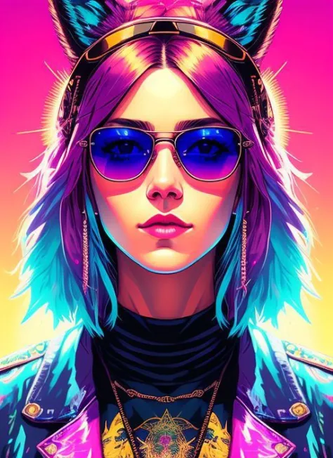 swpunk style,
A stunning intricate full color portrait of an anthropomorphic bunny woman wearing sunglasses,
synthwave with paint splatters
epic character composition,
lightgeo light rays sunset,
by ilya kuvshinov, alessio albi, nina masic,
sharp focus, na...