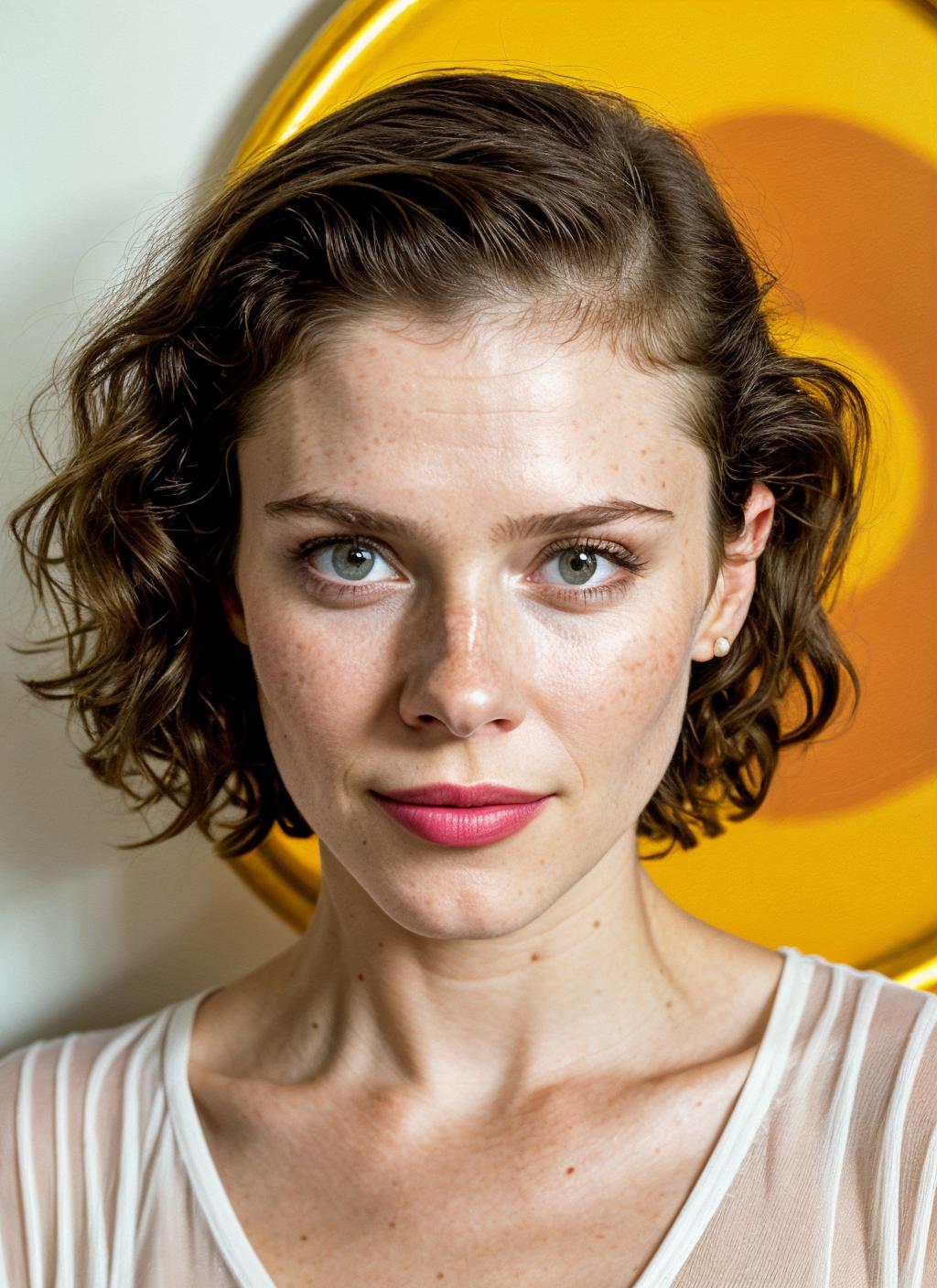 s0ph)), Sophia Lillis nua, , peito minúsculo, cabeça baixa - SeaArt AI