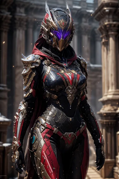 ((best quality)), absurdres, ((ultra high res)), ((masterpiece)), a female, tech suit, mask, royal palace, outdoors, extremely detailed, <lora:techsuit:0.7>