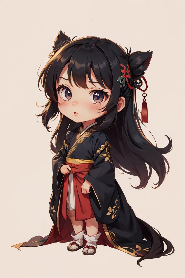 best quality, shouhui,1girl,hanfu,chibi, 