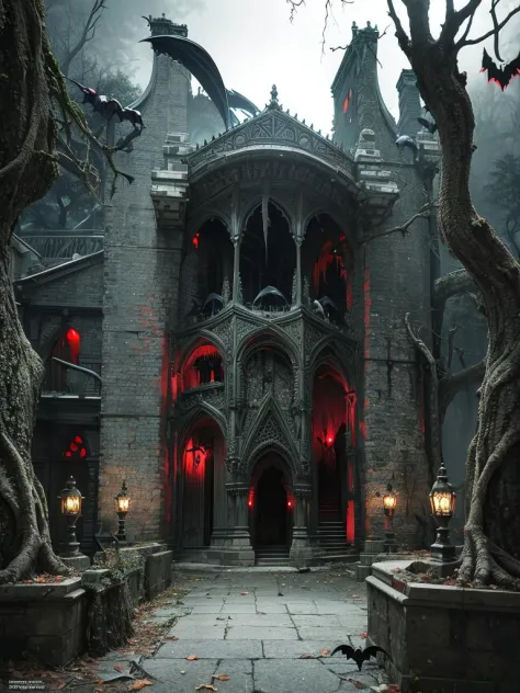 front right side view, dark old vampire in blindfold, the bats, vampire lair horror, creepy atmosphere HDR, hyperrealictic, ((intricate details)), ((intricate details, hyperdetailed)), cinematic, volumetric lighting
