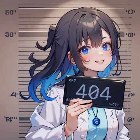 anime girl holding a sign with the number forty on it