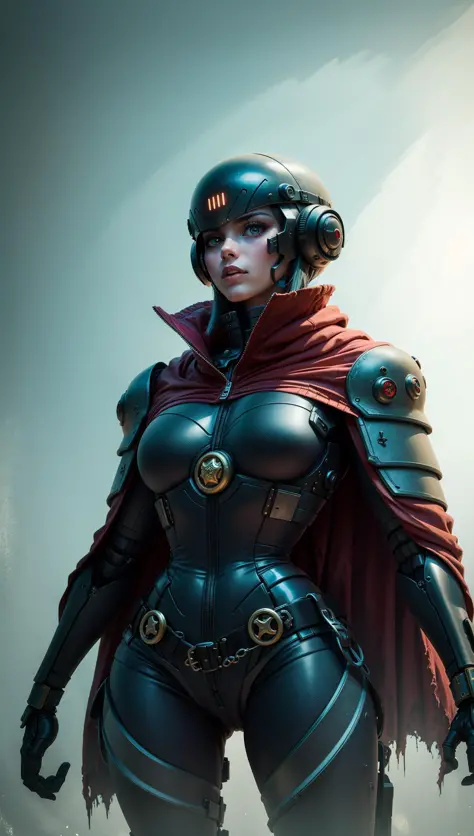 rogue armor set in cyberpunk, female, concept art