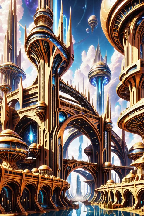 a dingy,epic scifi sky city outside of the multiverse, masterpiece<lora:EnvyBetterHiresFixXL01:0:hr=1> <lora:EnvyArabicArchitectureXL01:1>