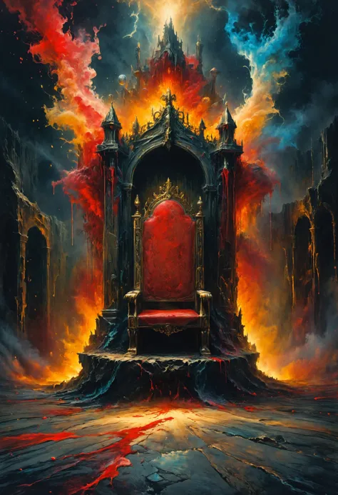 Heir apparent, I inherited a bloodstained throne for a seat, I can't afford not to believe in things unseen, But belief always been dangerous to me, Cinematic lighting, 