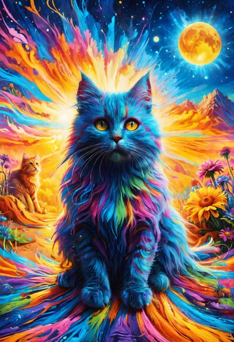 Schwarze Katze kreuzt meinen Weg, Ich glaube, jeder Tag wird mein letzter sein, psychedelisch, Sonnenstrahlen, 