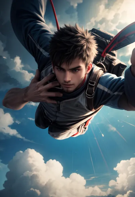 boy skydiving, clouds, wind, muscular,
vibrant colors, colorful art style,
soft lighting, soft shadows, detailed textures, dynamic lighting,
nice hands, perfect hands,
<lyco:GoodHands-beta2:1.0>
<lora:add_detail:1>