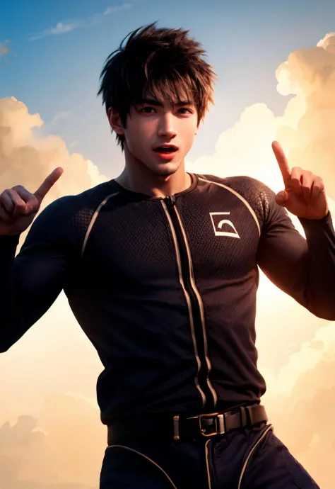 boy skydiving, clouds, wind, muscular,
vibrant colors, colorful art style,
soft lighting, soft shadows, detailed textures, dynam...