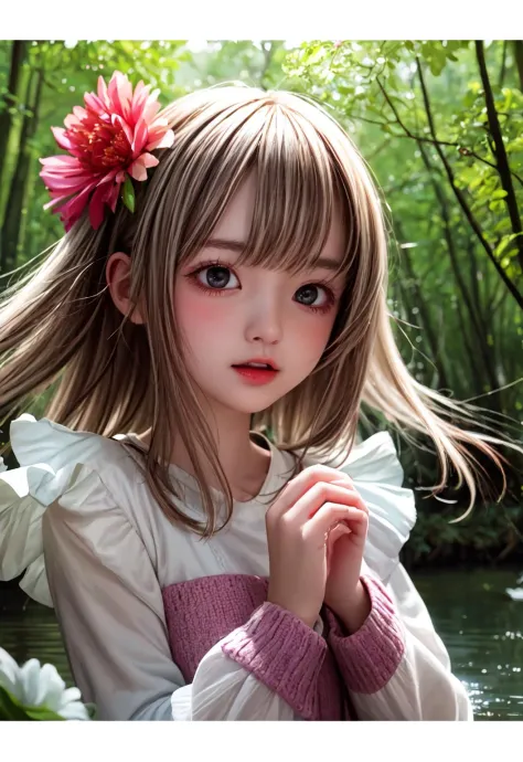 girl in a forest with floating flowers, river, puffy, puffy cheeks, cute,
vibrant colors, colorful art style, 
soft lighting, soft shadows, detailed textures, dynamic lighting,  
nice hands, perfect hands, 
<lyco:GoodHands-beta2:1.0> 
<lora:add_detail:1>