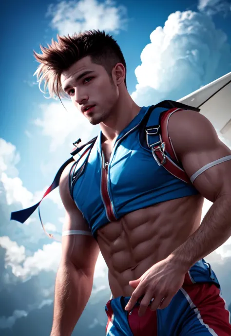 boy skydiving, clouds, wind, muscular,
vibrant colors, colorful art style, 
soft lighting, soft shadows, detailed textures, dynamic lighting,  
nice hands, perfect hands, 
<lyco:GoodHands-beta2:1.0> 
<lora:add_detail:1>