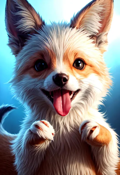 fox, fluffy, cute, tongue out, puffy,
vibrant colors, colorful art style, 
soft lighting, soft shadows, detailed textures, dynamic lighting,  
nice hands, perfect hands, 
<lyco:GoodHands-beta2:1.0> 
<lora:add_detail:1>