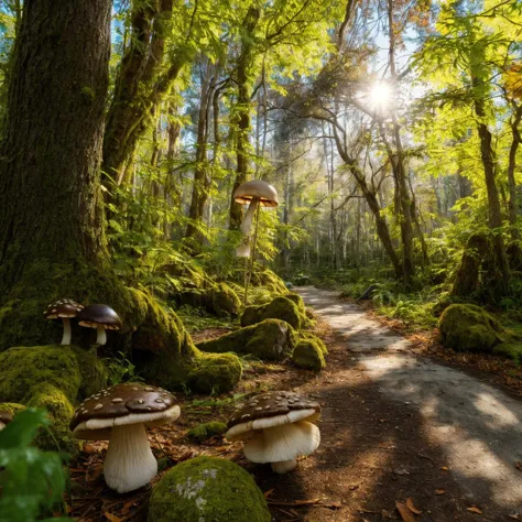 A forest with colorful mushrooms and fairies <lora:RealisticPhotography:1>, (good composition), (in frame), centered, 8k, 4k, detailed, attractive, beautiful, impressive, photorealistic, realistic, cinematic composition, volumetric lighting, high-resolution, vivid, detailed, stunning, professional, lifelike, crisp, flawless, DSLR, 4k, 8k, 16k, 1024, 2048, 4096, detailed, sharp, best quality, high quality, highres, absurdres