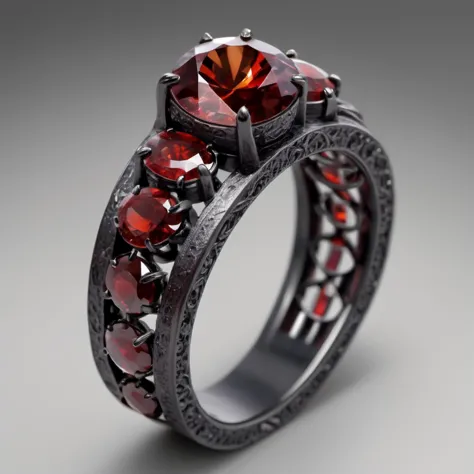 ((best quality)), ((masterpiece)), ((realistic,digital art)), (hyper detailed),Ear Cuff, Twinkling Visible Inclusions Garnet (also a mineral), Checkerboard Cut, Girdle Facets, 1.75 Carat, Captivating, Waxy, Niobium, Scratch-Resistant, Scratch Resistance, Fracture Filling, Traditional Setting, Natural, Antique, Renaissance, Renaissance, Memorial and Remembrance,8K, HDR, <lora:add-detail-xl:1.5>