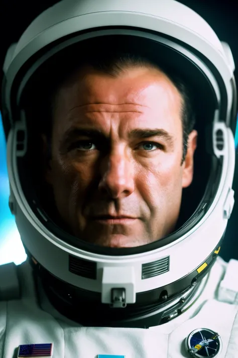 HDR 4K, Portrait of tns man wearing a Space Suit, space ship as backdrop, Movie, Science-Fiction, cinematic lighting, two point lighting,raw image, best quality, atmospheric scene,diffuse lighting, natural soft colors, hyperrealistic, (rutkowski), <lyco:TonyS-RealVision-V1.0:1.2>