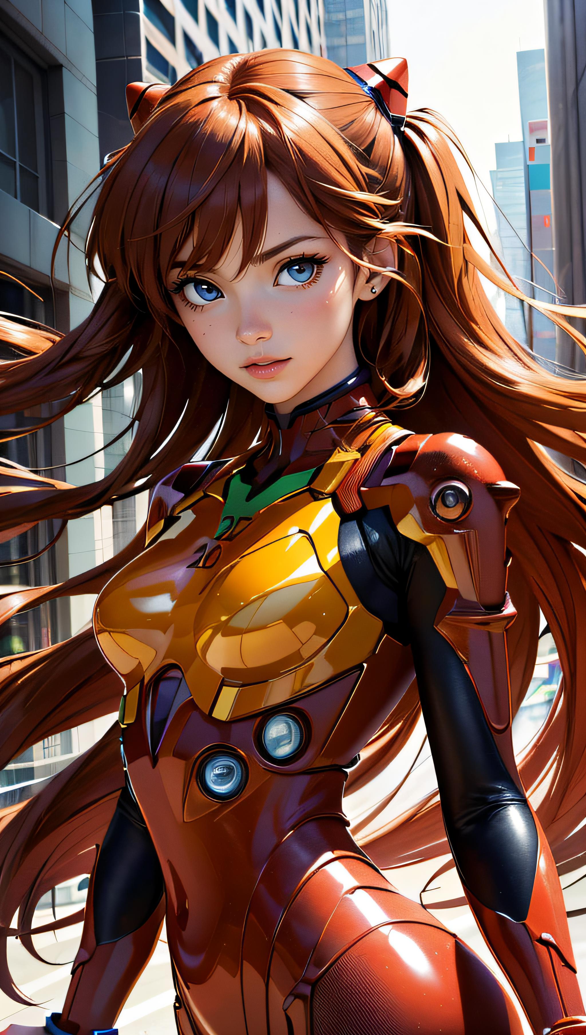 (masterpiece, best quality), 1girl, beautiful face, asuka costume ...