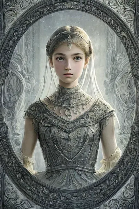 perfectly defined features, neoclassicism, ink drawing, award-winning glamour photograph, detail character, intricate designs, photographed by roger deakins, epic dynamic frame, young cute beautiful 18-year-old girl, game art, cute delicate face, clothes reflecting light, massive detail, oily shiny skin