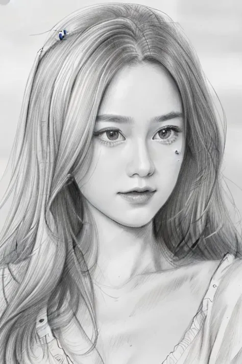 beautiful, solo, best quality, High detailed,Masterpiece, high quality, 
1girl, sketch, drawing, pencil speed drawing works, ((u...