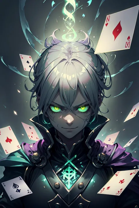 a close up of a person with a card in their hand