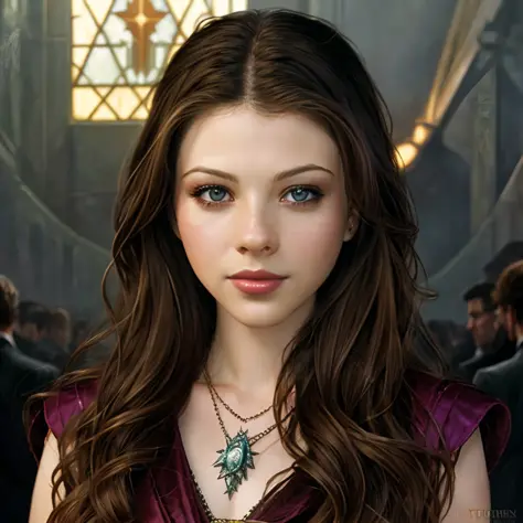 a portrait of  michelle trachtenberg,justice society of america, fantasy, sharp focus, intricate, elegant, digital painting, art...