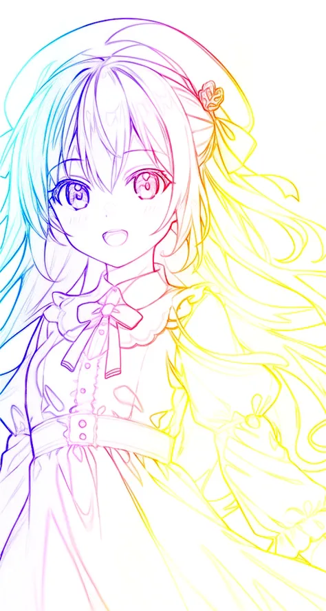 彩线法︱Rainbow lines style