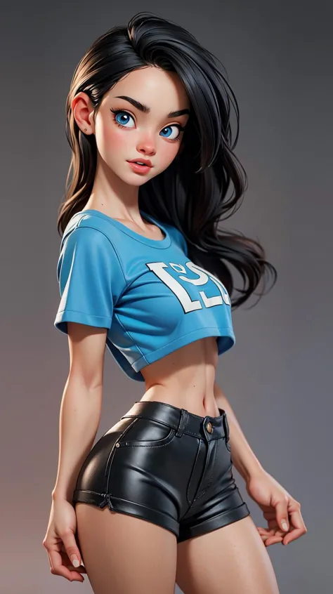 <lora:edgArgentina_Doll_Likeness:1>, perfect hands, short black hair, soccer tshir, argentinian tshirt, white and blue shirt, black hair, edgarg_body, edgarg_face, edgarg_woman, shorts, woman, photo, realistic, hypernaturally, expressive eyes, big bust. deep cleavage, long legs art sketch, dimension, art art, bohemian, aesthetic, lineout, high quality, work of art, hyper-detailing., ISO 300,  <lora:p3r3zstyle:0.6>