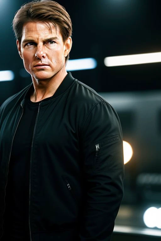 best quality,masterpiece,realistic,Professional,sharp focus,physically-based rendering,extreme detail description,Studio lighting,blurry background, Tom cruise , mission impossible scene,