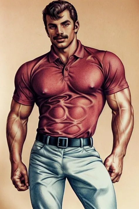 Tom of Finland Pencil Drawing Style