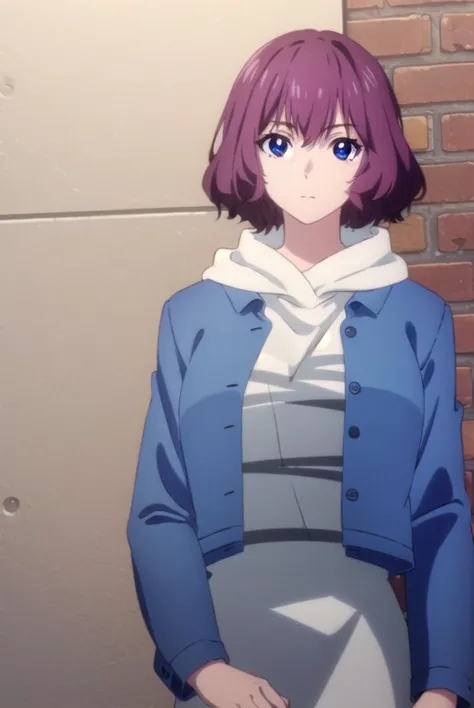 tangrou, <lyco:tangrou-lyco-nochekaiser:1>,
tang rou, short hair, (purple eyes:1.1), purple hair,
BREAK jacket, hood, hoodie, blue jacket, dress,
BREAK indoors,
BREAK looking at viewer, (cowboy shot:1.5),
BREAK <lyco:GoodHands-beta2:1>, (masterpiece:1.2), best quality, high resolution, unity 8k wallpaper, (illustration:0.8), (beautiful detailed eyes:1.6), extremely detailed face, perfect lighting, extremely detailed CG, (perfect hands, perfect anatomy),