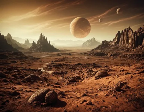 cinematic still random alien planet, beautiful scenery, high quality . emotional, harmonious, vignette, 4k epic detailed, shot on kodak, 35mm photo, sharp focus, high budget, cinemascope, moody, epic, gorgeous, film grain, grainy, Bromoil print random alien planet, beautiful scenery, high quality. Painterly effects, sepia tones, textured surfaces, rich contrasts, expressive brushwork, tonal variations, vintage aesthetic, atmospheric mood, handmade quality, artistic experimentation, darkroom craftsmanship, vignetting., random alien planet, beautiful scenery, high quality, highly detailed, very attractive, intricate, atmosphere, sunny, hopeful, dynamic, lively, stylish, elegant, calm, unique, cool, creative, wonderful, passionate, inspiring, positive, cute, pretty, inspired, friendly, best, successful, charming, futuristic, new, trendy, sleek, vibrant, winning, novel