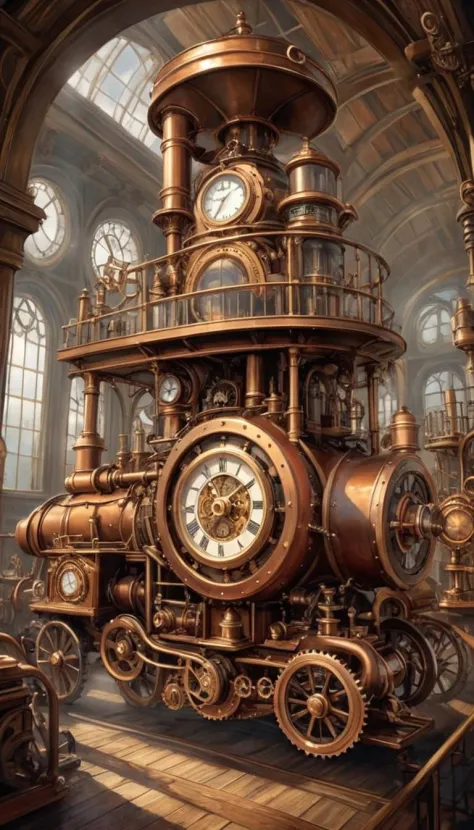 Steampunk au bord de mon univers, Steampunk, souvent pour les machines à vapeur, Esthétique victorienne, ou des designs rétrofuturistes.