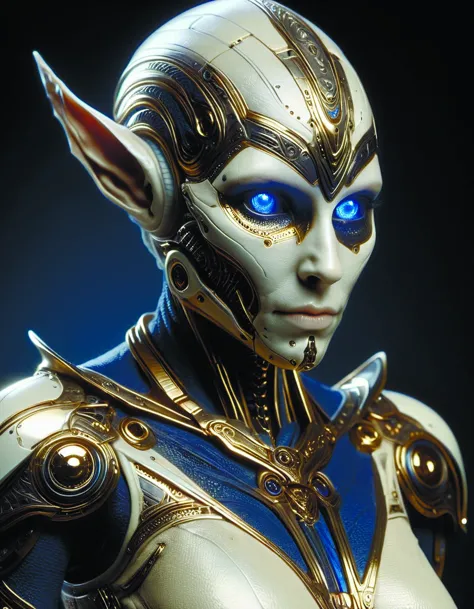 ivory humanoid elves,photo realism,blue theme,white eyes,realistic skin,beautiful insanely detailed and intricate,white skull,elegant,sharp focus,<lora:add-detail-xl:1.6>,ivorygold <lora:Ivory__Gold:0.8>,LuxTechAI <lora:LuxTechAIv2p:0.7>,DonMPl4sm4T3chXL <lora:DonMPl4sm4T3chXL-000010:0.6>,TransformersStyle <lora:TransformersStyleXL-000009:0.5>,by diegocr