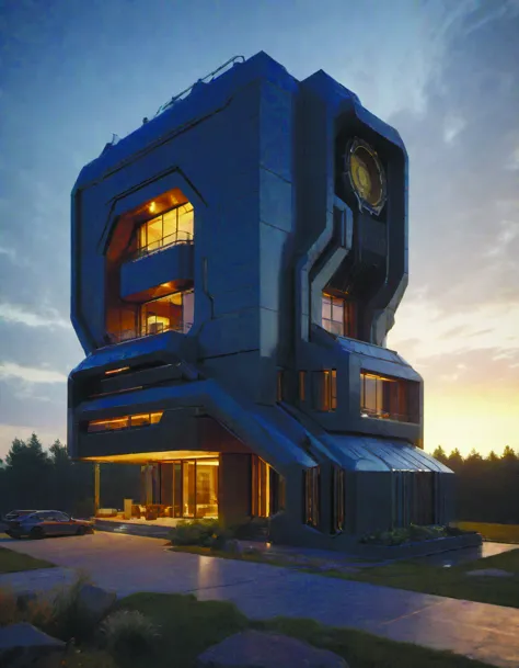 modern house,golden hour,architecture,concept,matte Stalenhag,rendered,moody lighting rendered engine,f16 LuxTechAI <lora:LuxTechAIv2p:0.8>,Brutalism <lora:Brutalism_new:0.7>,DonMPl4sm4T3chXL <lora:DonMPl4sm4T3chXL-000010:0.6>,TransformersStyle <lora:TransformersStyleXL-000009:0.5>,by diegocr