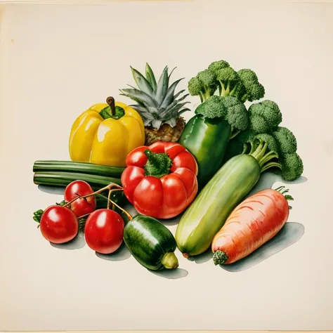 there are many different types of vegetables on the table