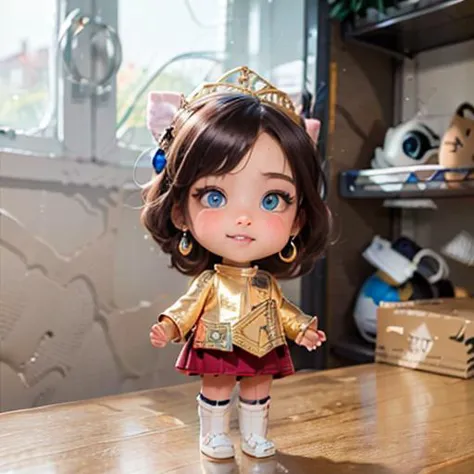 Big head doll,big head, small body, Mini Body,top-heavy,cute,Doll Body,Short hands, short feet,Short legs,
(masterpiece:1.331), best quality,stitches,Big head doll, big head, small body, cute,Doll Body,Empty-handed,No items in hand,No object in front of you,
(A girl), (Solo)
(White dress), (Grey pleated skirt), (Uniform), (School uniform), (Knee-high socks), (White shoes),
(Golden eyes), (Golden pupils), (Golden irises), (Eyes shining in golden light)
(Big smile), (Happy), (Baby teeth),(canines:1.2),(lollipop),
(Red rose headpiece), (Exquisite makeup), (Blush), (Earrings),
Flowers, Grass field