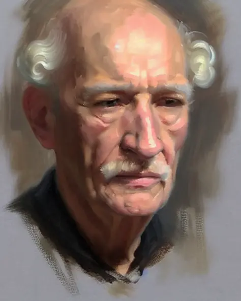 <lora:oilsketch:1> oilsketch an old man with curly hair