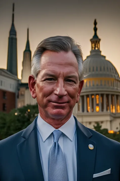 tommy_tuberville <lora:senate_001_tommy_tuberville:0.65> face closeup, face focus, shirt, formal, suit, collared shirt, white sh...