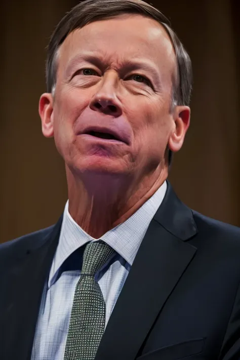 a close up of a man in a suit and tie speaking