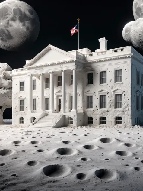 <lora:Lunar_Surface_SDXL:1> ais-lunar White House