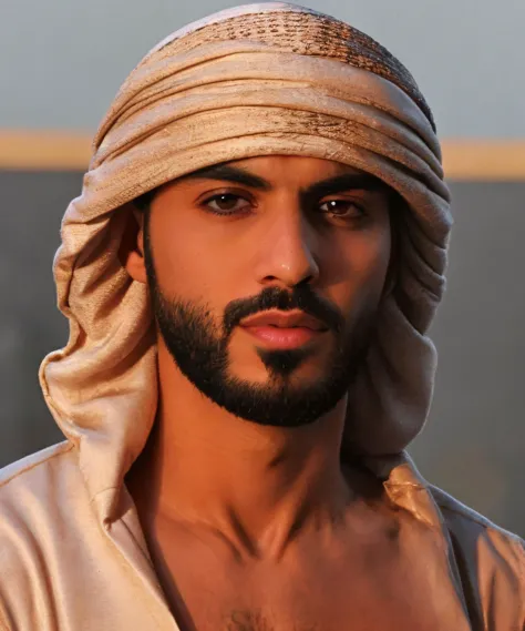 1boy, realistic, ultra quality, highly detailed  <lora:Arab Style Real:0.75>, cap, arabe, bone, Kandoora with Igal, wearing a Ta...